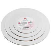 Wenburg Premium Cake Board Set | 4 Piatti Torta Rotonde | 3 mm, Oro e Argento | Può Essere Utilizzato Su Entrambi i Lati | Cartone per Torte | Tavola per Torte