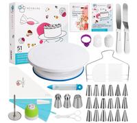 Wenburg, set di accessori per torte - Piatto girevole per torte - Set da fo 7 cm