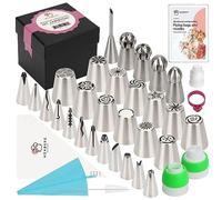 Wenburg Versatile & Facile da Usare Set Beccucci Sac a Poche Professionali con 29 Ugelli - Beccucci Russi, Beccucci a Sfera, Beccucci a Volant per Decorazione Perfetta di Torte e Cupcake (Universal)