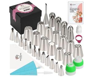 Wenburg Versatile & Facile da Usare Set Beccucci Sac a Poche Professionali con 29 Ugelli - Beccucci Russi, Beccucci a Sfera, Beccucci a Volant per Decorazione Perfetta di Torte e Cupcake (Universal)