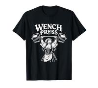 Wench Press Divertente Medievale Palestra Umorismo Ren Faire Maglietta