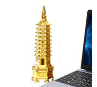 Wenchng Pagoda Tower - Gioielli da giardino a torre | Rame Wenchng cinese | Fng-Shu Icona Decorazione da tavolo per la sala d'esame, statua in per camera da, soggiorno, ufficio