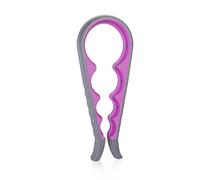 Wenco 510776 - Apribottiglie per barattoli, lunghezza 23 cm, in plastica/silicone, colore: grigio/rosa