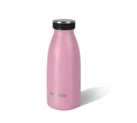 wenco Borraccia in acciaio inox, 0,35 l/350 ml, isolata e a tenuta stagna, per bevande fredde e calde, utilizzabile anche come thermos, senza BPA, rosa fenicottero