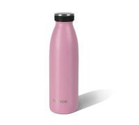 wenco Borraccia in acciaio inox, 0,5 l/500 ml, isolata e antigoccia, per bevande fredde e calde, utilizzabile anche come thermos, senza BPA, rosa fenicottero