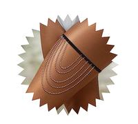 Wendalern Catena per coscia dorata a strati con ciondolo a cerchio multiplo, catena per gambe elasticizzata, catena per il corpo bohémien, da spiaggia, bikini, coscia, gamba, rave, feste, balli