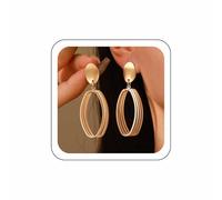 Wendalern Orecchini pendenti a cerchio ovali in oro multi aperto orecchini a cerchio sottili grandi orecchini a cerchio geometrici orecchini a perno a disco per feste e balli scolastici per donne