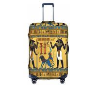 WenDang Antico Egitto Tribe Series Stampa Elastico Valigie Copertura Protettiva Coperture Bagagli, Migliora la Protezione, Adatto Viaggiatori Unisex, bianco, S