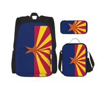 WenDang Arizona State Flag - Set di borsa a tracolla doppia con borsa per il pranzo e astuccio, adatta per lo shopping, sport all'aria aperta