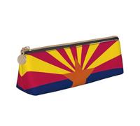 WenDang Arizona State Flag Triangle Leather Stationery Storage Bag e Holiday Stationery Storage sono elementi essenziali da viaggio, bianco, Taglia unica, Astuccio per trucchi