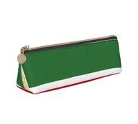 WenDang Bandiera della Repubblica Cecena triangolo borsa di cancelleria in pelle e cancelleria per le vacanze sono elementi essenziali da viaggio, bianco, Taglia unica, Astuccio per trucchi