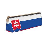 WenDang Bandiera della Slovacchia Triangolo Borsa in pelle per cancelleria e cancelleria per le vacanze sono elementi essenziali da viaggio, bianco, Taglia unica, Astuccio per trucchi