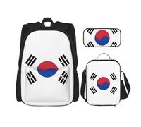 WenDang Borsa a tracolla doppia con bandiera della Repubblica di Corea con borsa per il pranzo e astuccio, adatta per lo shopping, sport all'aria aperta