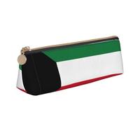 WenDang Borsa portaoggetti in pelle con bandiera del Kuwait, triangolare, per cancelleria e articoli di cancelleria per le vacanze sono elementi essenziali da, bianco, Taglia unica, Astuccio per