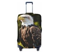 WenDang Copertura elastica per valigia, con stampa con aquila volante, per migliorare la protezione, adatta per viaggiatori unisex, bianco, L