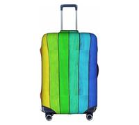 WenDang Copertura elastica per valigie con sfondo in legno color arcobaleno, per migliorare la protezione, adatta per viaggiatori unisex, bianco, XL