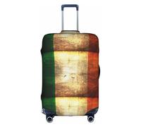 WenDang Copertura elastica per valigie con stampa bandiera irlandese, per migliorare la protezione, adatta per viaggiatori unisex, bianco, M