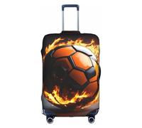 WenDang Copertura elastica per valigie con stampa palloni da calcio, per migliorare la protezione, adatta per viaggiatori unisex, bianco, M