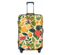 WenDang hojas tropicales y Flores - Copertura elastica per valigia, per proteggere i bagagli, adatta per viaggiatori unisex, bianco, L