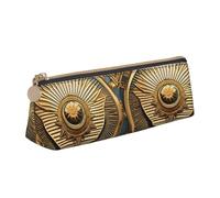 WenDang La borsa per cancelleria in pelle a triangolo con palme e la cancelleria per le vacanze sono elementi essenziali da viaggio, bianco, Taglia unica, Astuccio per trucchi