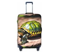 WenDang Lord Howe Island Sea Turtle Print Elastic Valigie Copertura protettiva per bagagli, Migliora la protezione, adatta per viaggiatori unisex, bianco, M