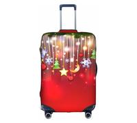 WenDang Merry Christmas 2 Stampa Elastico Valigie Protector Cover Copribagagli, Migliora la Protezione, Adatto Viaggiatori Unisex, bianco, M