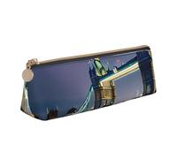 WenDang Night London Tower Bridge Triangolo Borsa in pelle per cancelleria e cancelleria per le vacanze sono elementi essenziali da viaggio, bianco, Taglia unica, Astuccio per trucchi