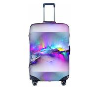 WenDang Northern Lights - Copertura elastica per valigia, con stampa di luci del nord, per migliorare la protezione, adatta per viaggiatori unisex, bianco, L