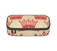 WenDang Red Crown - Borsa multifunzione per cancelleria, adatta per viaggi, forniture per ufficio, trucchi e organizzazione della scrivania