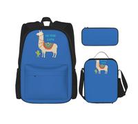 WenDang Simpatico set di borsa a tracolla doppia con lama e cactus, con borsa per il pranzo e astuccio, adatta per lo shopping, sport all'aria aperta