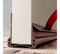 Wendict 93cm Guarnizione Paraspifferi per Porte, Isolamento Acustico, Guarnizione Inferiore Autoadesiva, Paraspifferi, Resistente Alle Intemperie, Adatto a Tutte Le Porte Interne (Marrone)