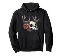 Wendigo Flowers Skull Wild Felpa con Cappuccio