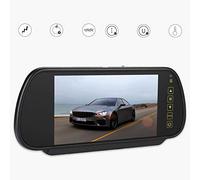Wendry Display LCD per Auto,Interfaccia Video Av1 AV2,Protezione da cortocircuito per Auto da 7 Pollici Specchio retrovisore Monitor LCD con oscuramento Automatico Telecamera Posteriore