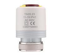 Wengart Attuatore Termico NC (Normalmente Chiuso) 230V, Testina Elettrotermica 2 Fili per Collettore Riscaldamento a Pavimento e Radiatori, Attacco M30x1.5, con Indicatore di Stato Rosso, WG2220