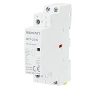 Wengart Contattore Modulare 2 Poli NO (Normalmente Aperti) 20A, Bobina di Comando AC 24V, Teleruttore Slim 18mm per Domotica e Automazione Luci, Montaggio su Guida DIN, WCT-20