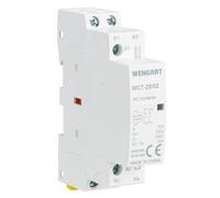 Wengart Contattore Modulare 2NC 20A, Bobina AC 230V, 2 Poli Normalmente Chiusi, Teleruttore di Potenza Sottile 18mm (1 Modulo DIN) per Gestione Carichi e Automazione, WCT-20