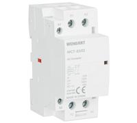 Wengart Contattore Modulare 2NC 63A, Bobina AC 24V, Teleruttore Bipolare Normalmente Chiuso per Gestione Carichi e Sicurezza, Montaggio su Guida DIN 36mm (2 Moduli), WCT-63
