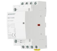 Wengart Contattore Modulare AC 24V 16A, 4NO (Quattro Poli Normalmente Aperti), Commutatore per Automazione Domestica e Industriale, Montaggio su Guida DIN 36mm, WCT-16