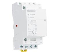 Wengart Contattore Modulare AC 24V 20A, 4NC (Quattro Poli Normalmente Chiusi), Teleruttore di Potenza per Automazione e Sicurezza, Montaggio su Guida DIN 36mm, WCT-20