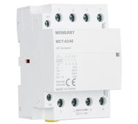 Wengart Contattore trifase WCT-63,contatti 4P 4NO,AC230V 63A,più silenzioso,più risparmio energetico, può controllare efficacemente apparecchi elettrici e motori