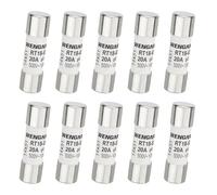 Wengart Fusibili a cilindro AC RT18-63 (RO16), 10 pezzi, AC500V 20A, 14 x 51mm 100 kA, adatti per elettrodomestici, impianti industriali, edifici