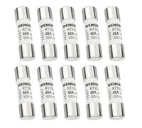 Wengart Fusibili in ceramica a cilindro AC RT18-63 (RO16), 10 pezzi, AC500V 40A, 14 x 51mm 100kA, adatti per elettrodomestici, impianti industriali, edifici