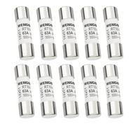 Wengart Fusibili in ceramica a cilindro AC RT18-63 (RO16), 10 pezzi, AC500V 63A, 14 x 51mm 100 kA, adatti per elettrodomestici, impianti industriali, edifici