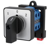 Wengart Interruttore a camme da 20 A per costruttori di impianti solari per inverter di rete a 2 poli contro le operazioni di foratura dell'alloggiamento con 8 morsetti SZW26-20/D202.2-B11R