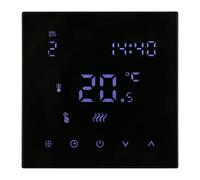 Wengart Termostato Digitale Programmabile WG607 per Riscaldamento a Pavimento ad Acqua, 3A, Display Nero, Funzione Estate/Inverno, Rilevamento Finestra Aperta, Compatibile con Scatola Tonda 60mm