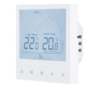 Wengart Termostato Digitale Touch per Caldaia a Gas e Riscaldamento a Pavimento, Cronotermostato Programmabile Settimanale, AC 230V 3A, Montaggio su Scatola Tonda 60mm, Bianco, WG933