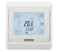 Wengart Termostato LCD Digitale Programmabile WG809,Touchscreen Retroilluminato,3A AC230V Per gli impianti di Riscaldamento ad acqua, Bianco