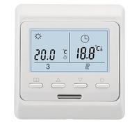 Wengart Termostato per Riscaldamento a Pavimento ad Acqua 3A, Display LCD Programmabile, Uscita Alimentata 230V per Attuatori e Valvole, Compatibile Solo con Scatola Tonda 60mm, Bianco