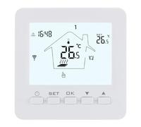 Wengart Termostato Wi-Fi Intelligente WG02B05,3A 230V, Modalità Riscaldamento e Raffreddamento,Rilevamento Finestra Aperta,Compatibile con Alexa e Google Home,Montaggio su Scatola Tonda 60mm