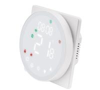 Wengart Termostato WiFi WG908 per Riscaldamento a Pavimento ad Acqua, 5A 230V, Display LCD a Colori, Compatibile con Tuya/Smart Life, Programmazione Settimanale, Montaggio su Scatola Rotonda 60mm